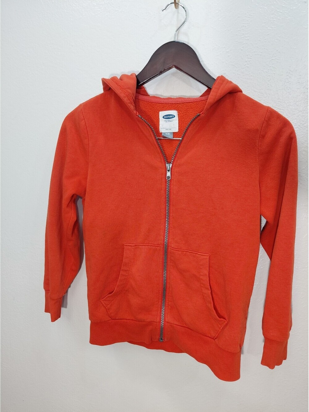 Old Navy Boys' Medium (8) Orange Full-Zip Hoodie Sweatshirt
